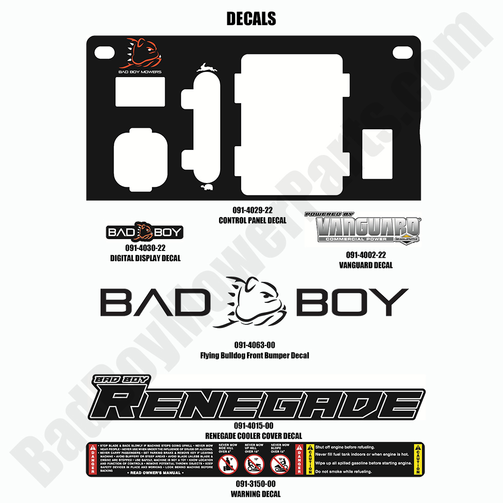 2022 Renegade - Gas - Decals - 1